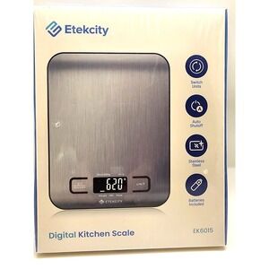 Etekcity EK6015 Digital Kitchen Scale Stainless Steel Food Scale 11lb / 5000g